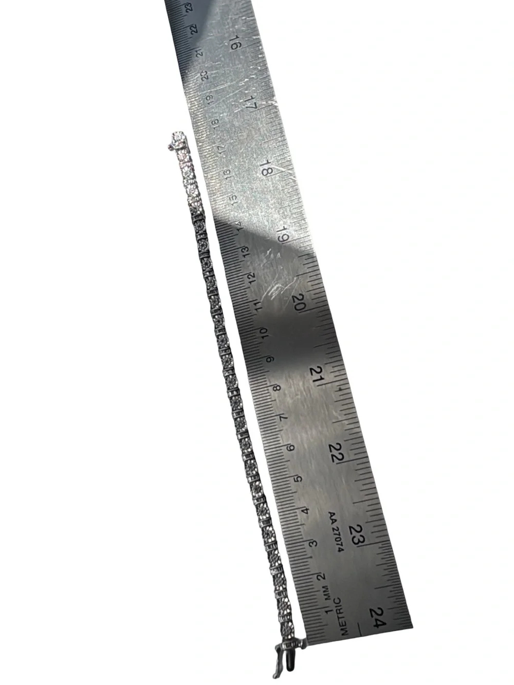 Sterling Silver and Diamond Tennis Bracelet